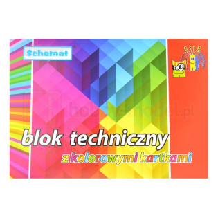 BLOK TECHNICZNY A4 KOLOR