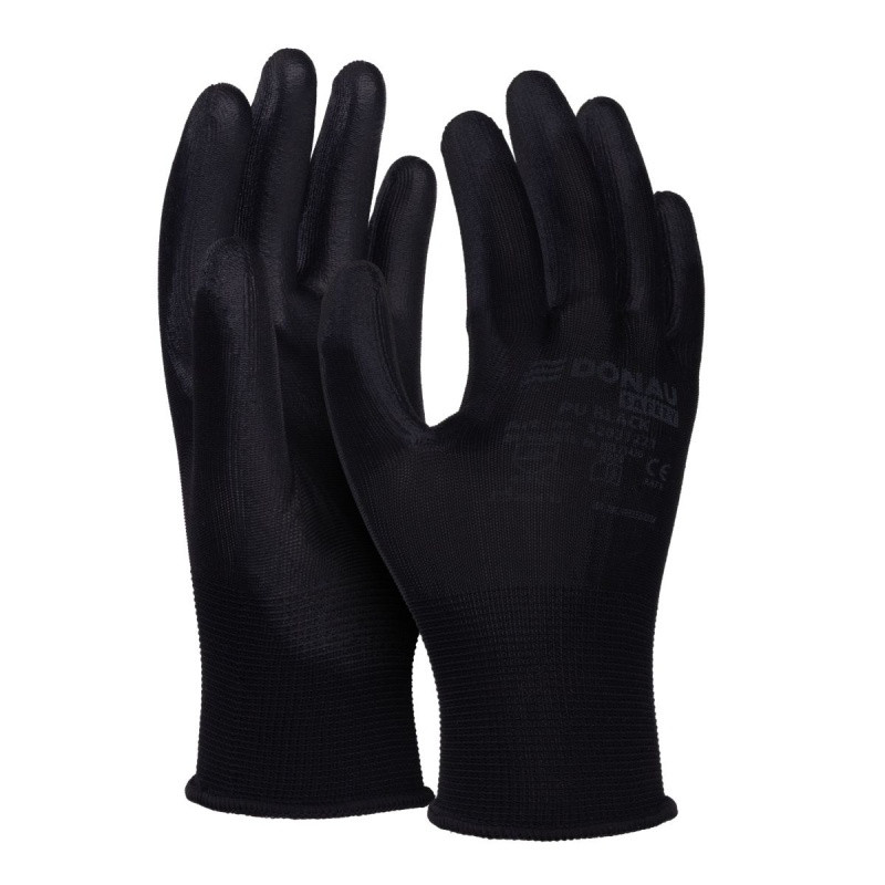 C RĘKAWICE OCHRONNE DONAU SAFETY PU CZARNE 10 XL