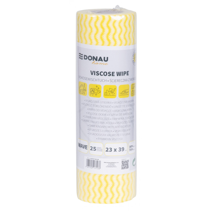 C ŚCIERKA DONAU ROLKA FALA ŻÓŁTA 25 LISTKÓW 23X39