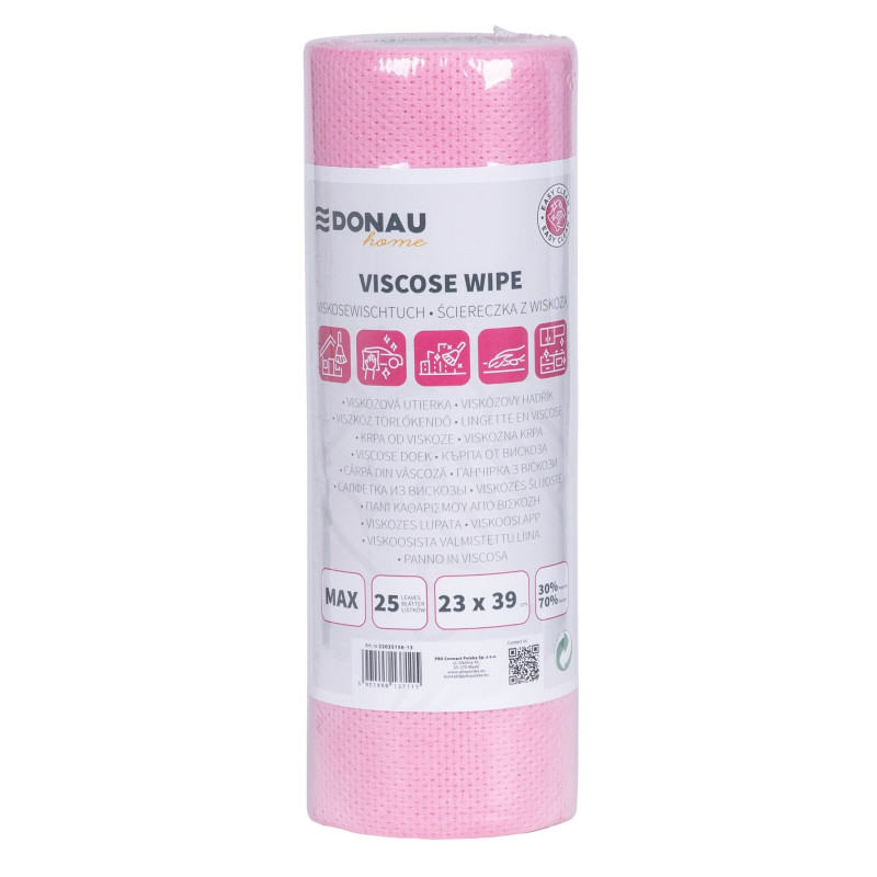 C ŚCIERKA DONAU ROLKA MAX RÓŻOWA 25 LISTKÓW 23X39