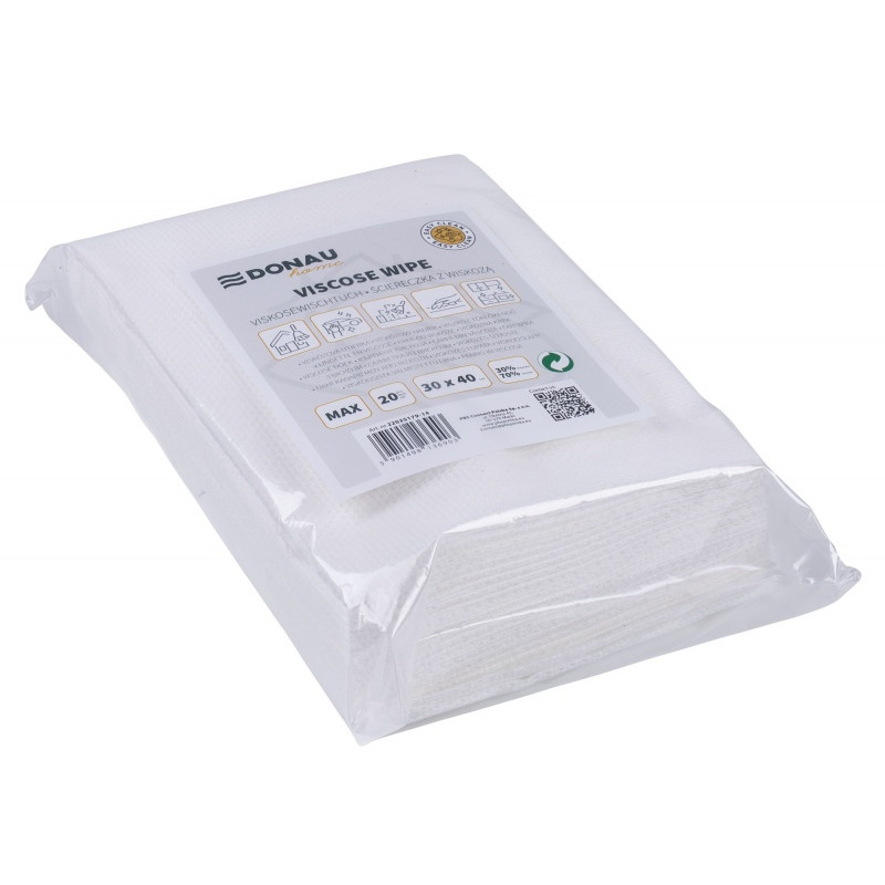 C ŚCIERKA DONAU Z WISKOZĄ 70% 30X40CM 20SZT BIAŁA