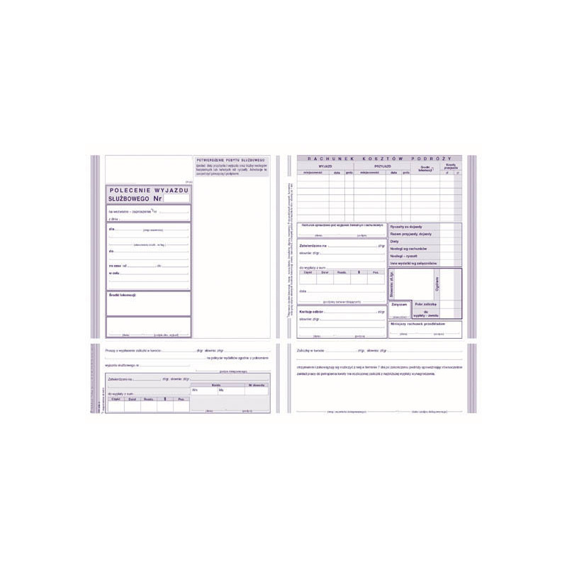 DRUK DELEGACJA 40 K 505-3 M&P