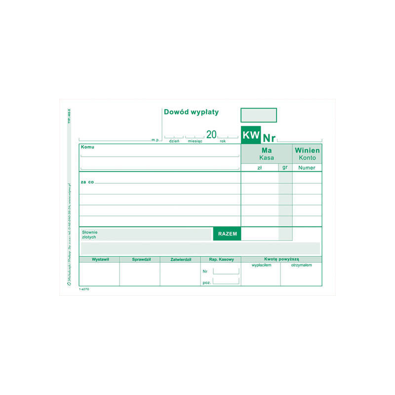 DRUK KW KASA WYDA 80 A6 MP 402-5 