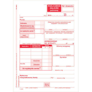 DRUK ROZLICZENIE ZALICZKI MIP 409-5