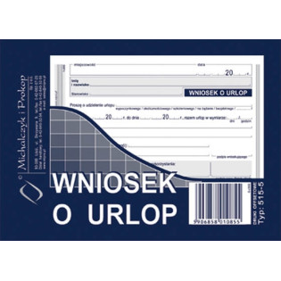 DRUK WNIOSEK O URLOP A6 515-5 M&P