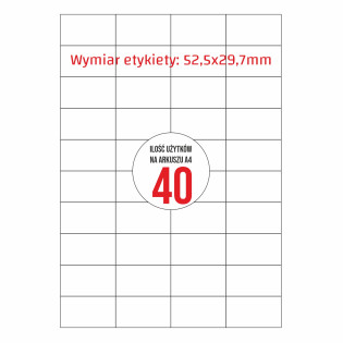 ETYKIETA ADRESOWA  52X29MM