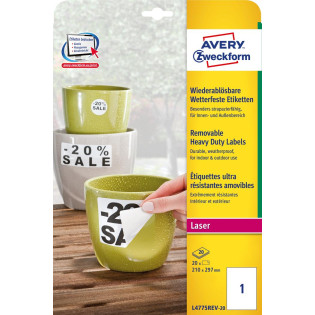 Etykieta adresowa Heavy Duty L4775REV-20 210x297