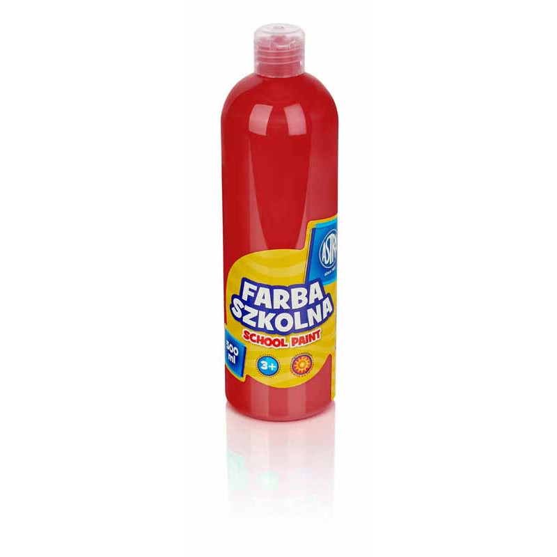FARBA SZKOLNA ASTRA 500 ML CZERWONA