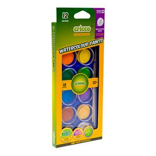 FARBY AKWARELOWE WODNE CRICCO 12 KOLORÓW + PĘDZEL