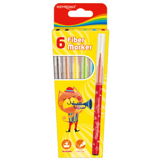 FLAMASTRY KEYROAD 6 KOLORÓW 