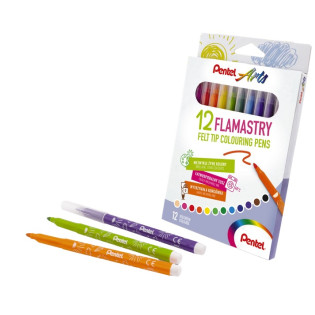 FLAMASTRY PENTEL SPIERALNE 12 KOLORÓW SCS2E-12