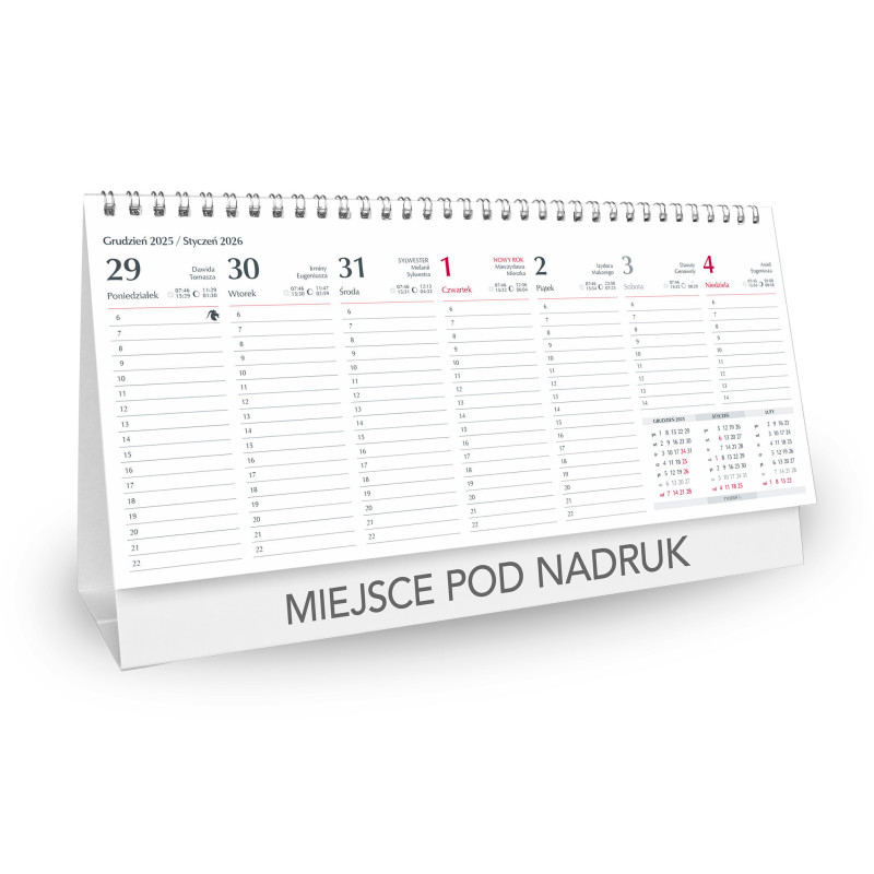 KALENDARZ CRUX BIURKOWY STOJĄCY POZIOMY
