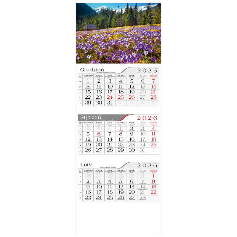 KALENDARZ CRUX TRÓJDZIELNY DOLINA CHOCHOŁOWSKA