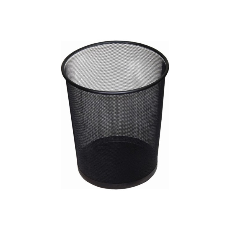 KOSZ BIUROWY DRUCIANY CZARNY 12L  7616