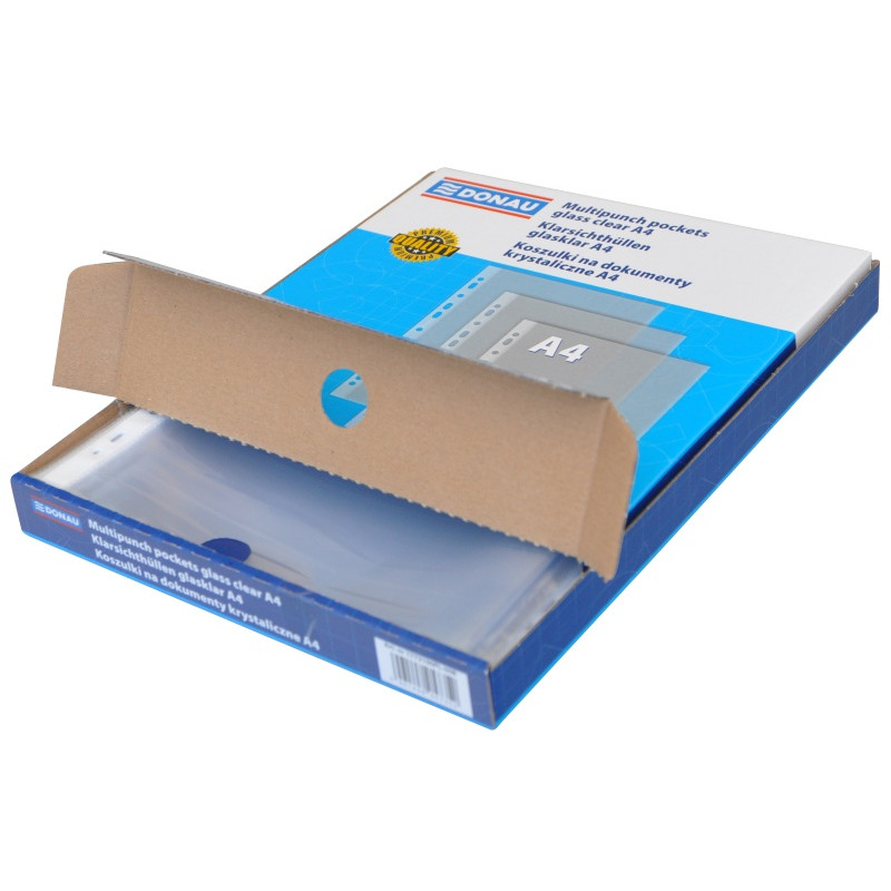 KOSZULKA A4 DONAU KRYSTALICZNA 100SZT KARTON 50MIC