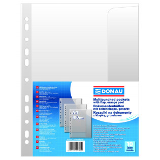 KOSZULKA A4 Z KLAPKĄ DONAU OP 10 SZT 100MIC