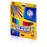 KREDKI ASTRA OŁÓWKOWE TRÓJKĄTNE 24 KOLORY