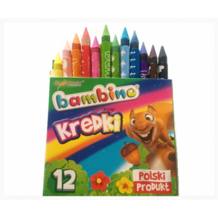 KREDKI BAMBINO ŚWIECOWE 12 KOLORÓW
