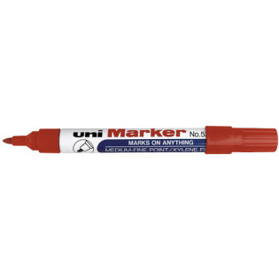 MARKER UNI 520F CZERWONY OKRĄGŁY