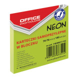 NOTES SAMOP.OFFICE 76X76MM NEON ZIELONY