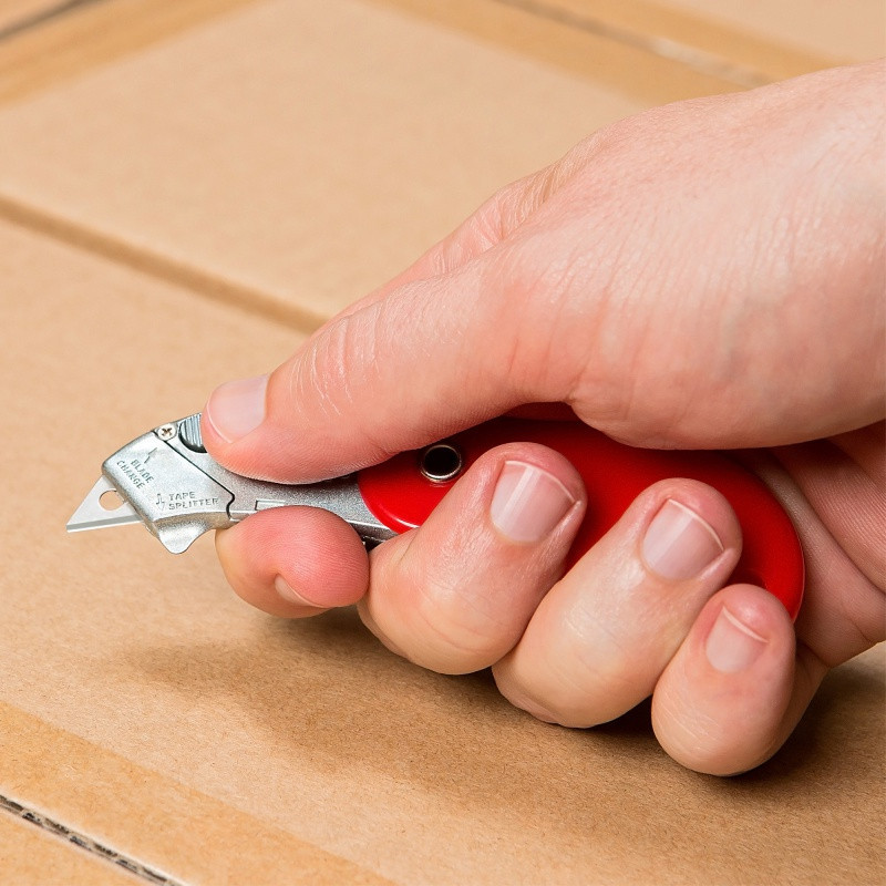 Nóż bezpieczny, składany PSC2, czerwony