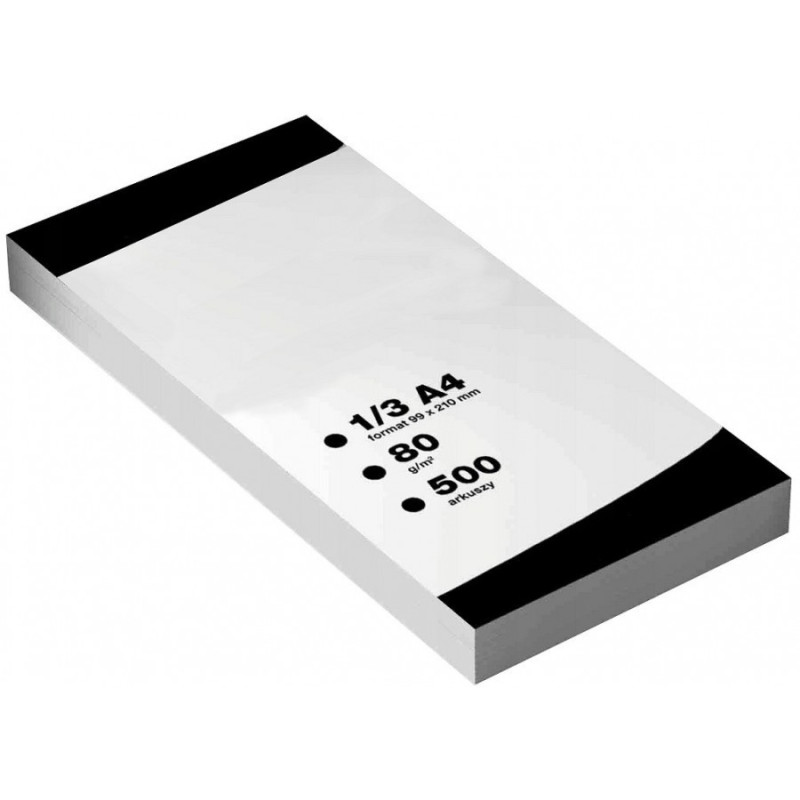 PAPIER KSERO A4 1/3 A4 80GR FORMAT RECEPT