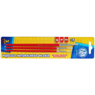 PĘDZLE ASTRA 3 SZT 2/6/12 NATURALNY WŁOS 