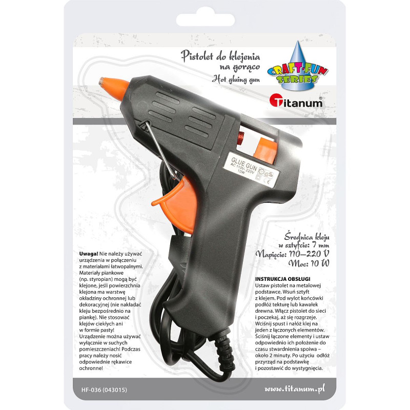 PISTOLET DO KLEJU NA GORĄCO 7MM