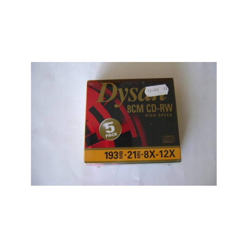 PŁYTA CD-RW DYSAN 8CM 193MB 5PACK 819462-05EN