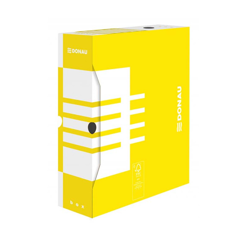 POJEMNIK ARCHIWIZACYJNY DONAU A4 10CM ŻÓŁTE