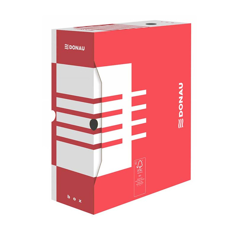 POJEMNIK ARCHIWIZACYJNY DONAU A4 12CM CZERWONE