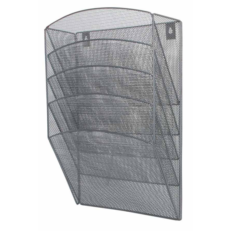 POJEMNIK Q-CONNECT NAŚCIENNY A4 SREBRNY 5 PÓŁEK