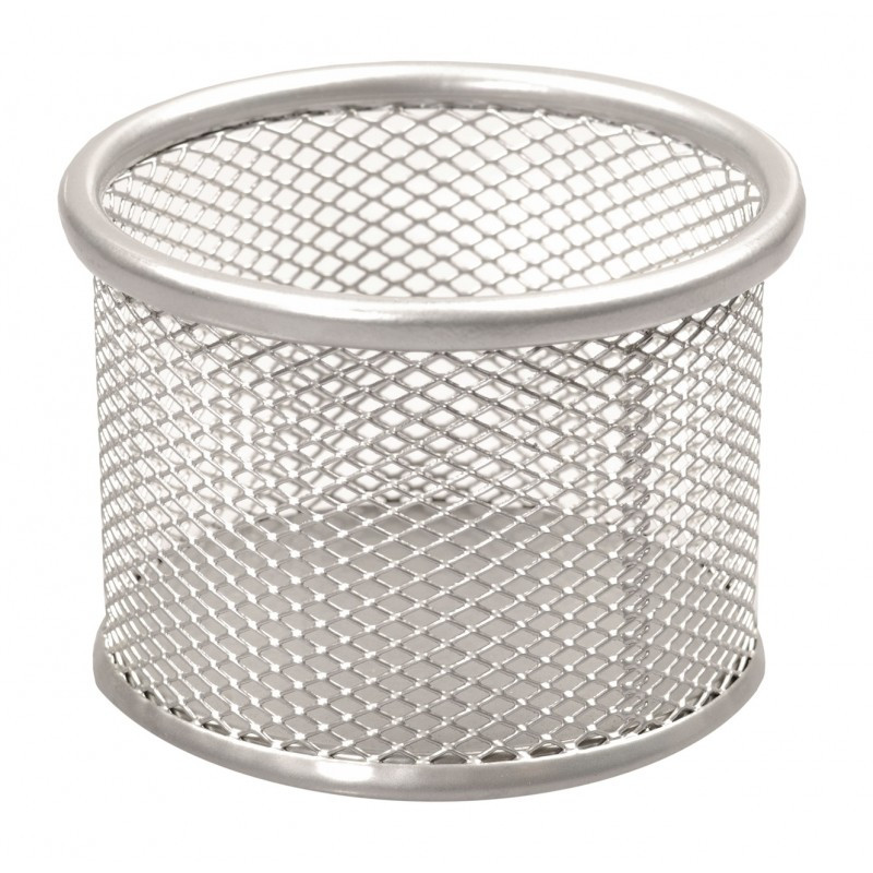PRZYBORNIK KUBEK SIATKA SREBRNY ŚREDNI