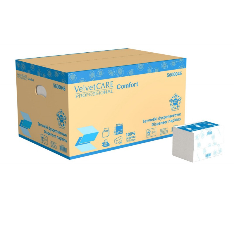 SERWETKI VELVET CELULOZOWE W KARTONIE 6000 LISTKÓW