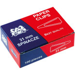 SPINACZ BIUROWY METAL  31MM OP. 100SZT TRÓJKĄTNY 