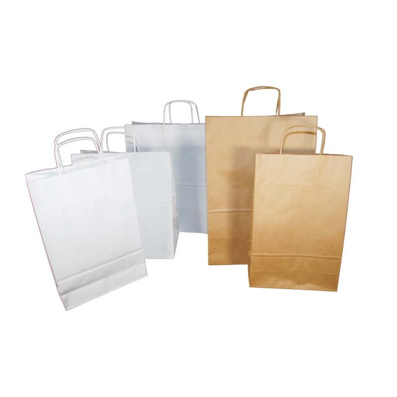 TORBA ECOBAG 240X100X320 BIAŁA 100G 