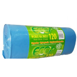 WORKI NA ŚMIECI  ECO 120L 25SZT LD NIEBIESKIE 