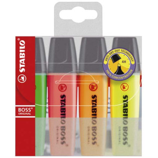 ZAKREŚLACZ STABILO BOSS KPL 4 KOLORY