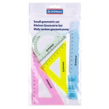 Zestaw geometryczny DONAU, mały, z linijką 20cm