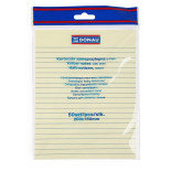 Bloczek samoprzylepny DONAU, 150x203mm, w linię, 1x50 kart., 75gsm, żółty