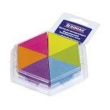 Bloczek samoprzylepny DONAU, notes-trójkąt, 43x50mm, 6x150 kart., neonowe