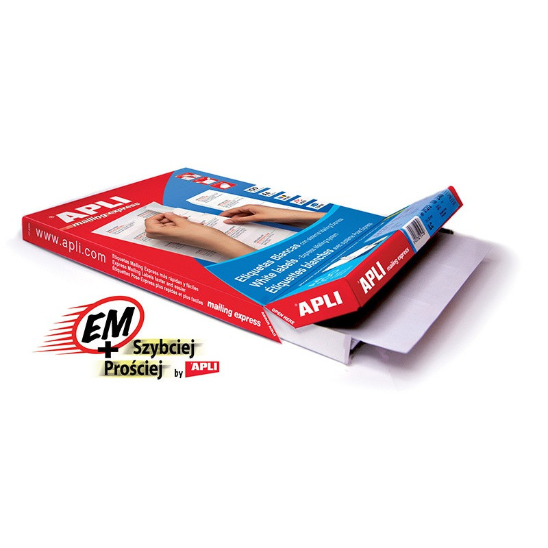 Etykiety uniwersalne APLI, 105x148mm, prostokątne, białe 100 ark.