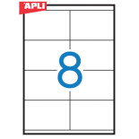 Etykiety uniwersalne APLI, 105x70mm, prostokątne, białe 100 ark.