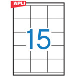 Etykiety uniwersalne APLI, 70x50,8mm, prostokątne, białe 100 ark.