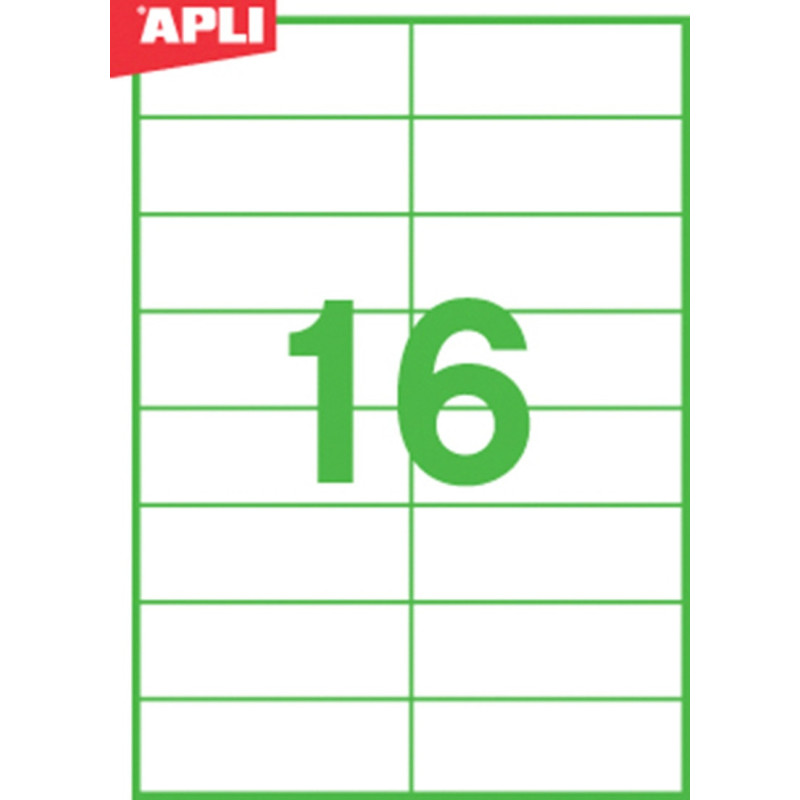 Etykiety ekologiczne APLI, 105x37mm, prostokątne, białe