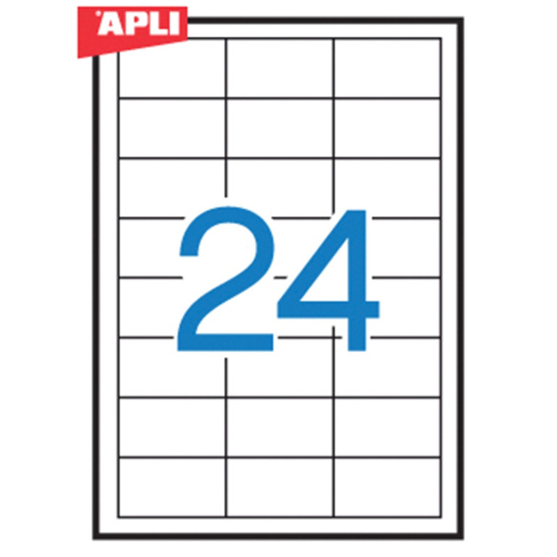 Etykiety usuwalne APLI, 64,6x33,8mm, prostokątne, białe