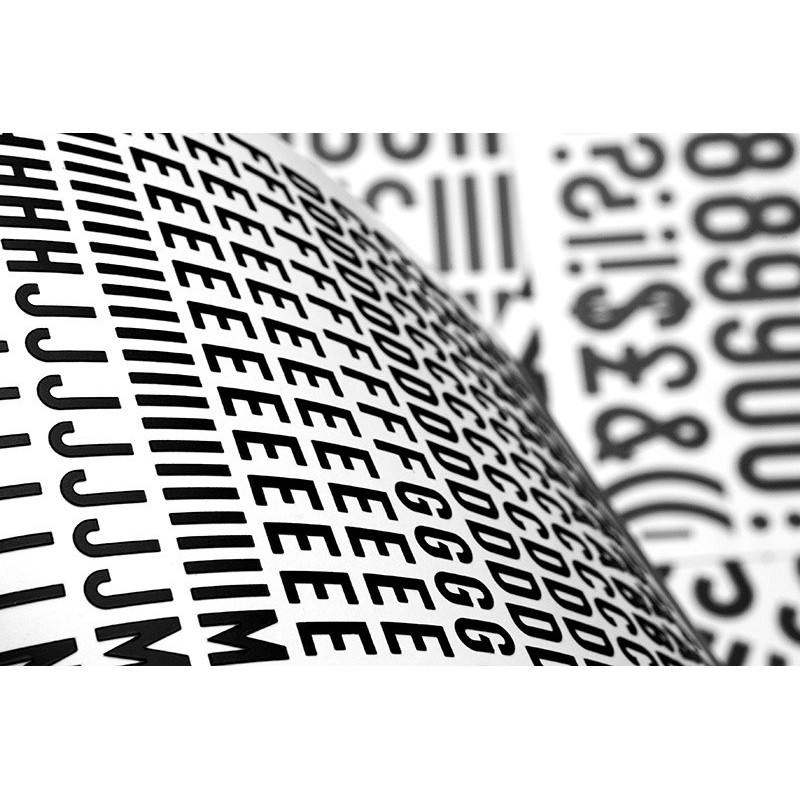 Litery samoprzylepne APLI, 10mm, czarne