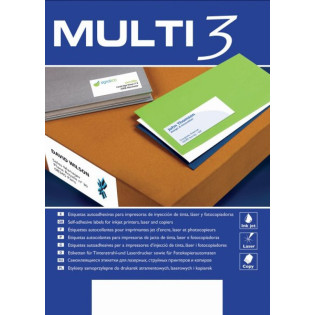 Etykiety uniwersalne MULTI 3, 97x67,7mm, prostokątne, białe 100 ark.