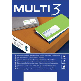 Etykiety uniwersalne MULTI 3, 99,1x139mm, zaokrąglone, białe