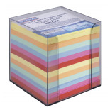Kostka DONAU nieklejona, w pudełku, 95x95x95mm, ok. 800 kart., neon, mix kolorów